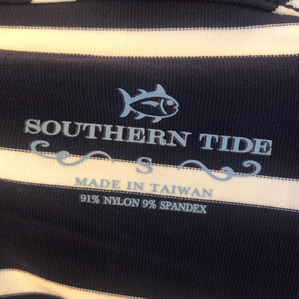Southern Tide Navy Stripe Long Sleeve Dress size Small - Picture 8 of 10
